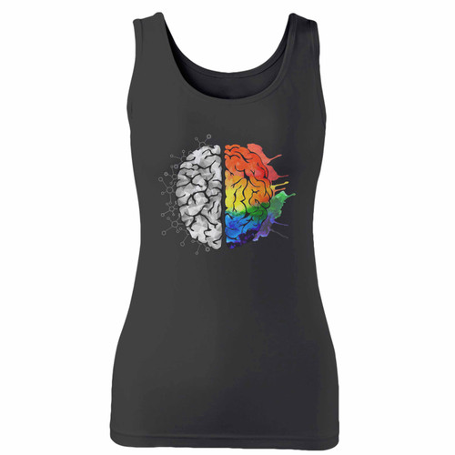 High quality print of this slim fit brain right left hemispheres creativity structure women tank top will turn heads. And bystanders won't be disappointed - the racerback cut looks good one any woman's shoulders. High quality print of this slim fit brain right left hemispheres creativity structure women tank top will turn heads. And bystanders won't be disappointed - the racerback cut looks good one any woman's shoulders.