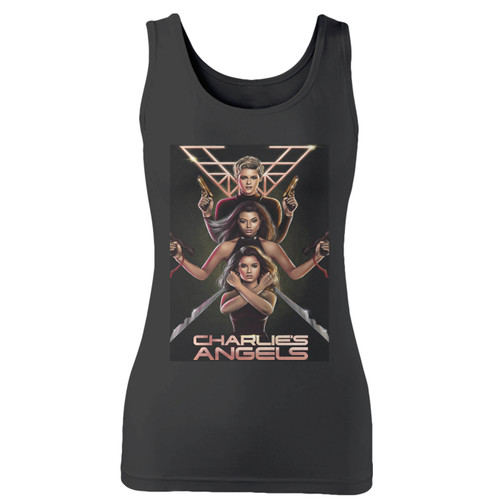 High quality print of this slim fit charlies angels 2019 women tank top will turn heads. And bystanders won't be disappointed - the racerback cut looks good one any woman's shoulders.