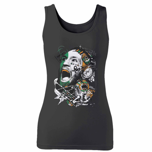High quality print of this slim fit conor mcgregor ufc the notorious mma women tank top will turn heads. And bystanders won't be disappointed - the racerback cut looks good one any woman's shoulders. High quality print of this slim fit conor mcgregor ufc the notorious mma women tank top will turn heads. And bystanders won't be disappointed - the racerback cut looks good one any woman's shoulders.