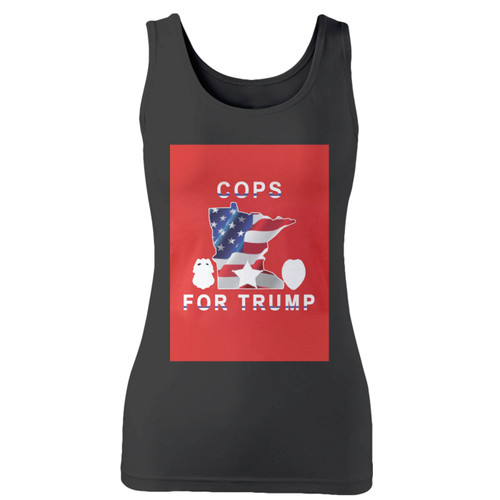 High quality print of this slim fit cops for trump women tank top will turn heads. And bystanders won't be disappointed - the racerback cut looks good one any woman's shoulders. High quality print of this slim fit cops for trump women tank top will turn heads. And bystanders won't be disappointed - the racerback cut looks good one any woman's shoulders.