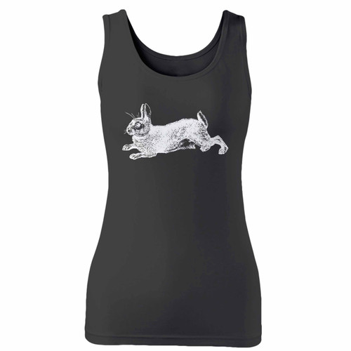 High quality print of this slim fit cute rabbit women tank top will turn heads. And bystanders won't be disappointed - the racerback cut looks good one any woman's shoulders.