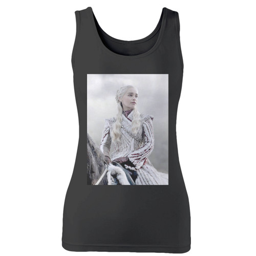 High quality print of this slim fit daenerys targaryen game of thrones inspired women tank top will turn heads. And bystanders won't be disappointed - the racerback cut looks good one any woman's shoulders. High quality print of this slim fit daenerys targaryen game of thrones inspired women tank top will turn heads. And bystanders won't be disappointed - the racerback cut looks good one any woman's shoulders.