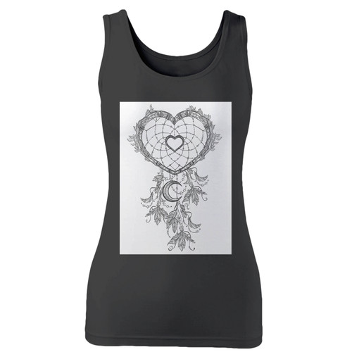 High quality print of this slim fit dreamcatcher love 2 women tank top will turn heads. And bystanders won't be disappointed - the racerback cut looks good one any woman's shoulders.