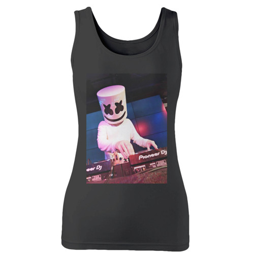 High quality print of this slim fit fortnite marshmello women tank top will turn heads. And bystanders won't be disappointed - the racerback cut looks good one any woman's shoulders.
