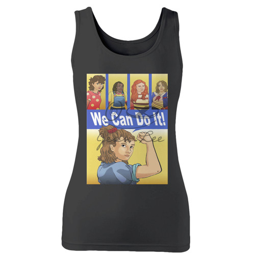 High quality print of this slim fit girls of stranger things 3 women tank top will turn heads. And bystanders won't be disappointed - the racerback cut looks good one any woman's shoulders.