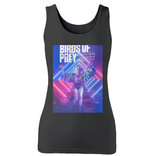 High quality print of this slim fit harley quinn birds of prey dc comics women tank top will turn heads. And bystanders won't be disappointed - the racerback cut looks good one any woman's shoulders.