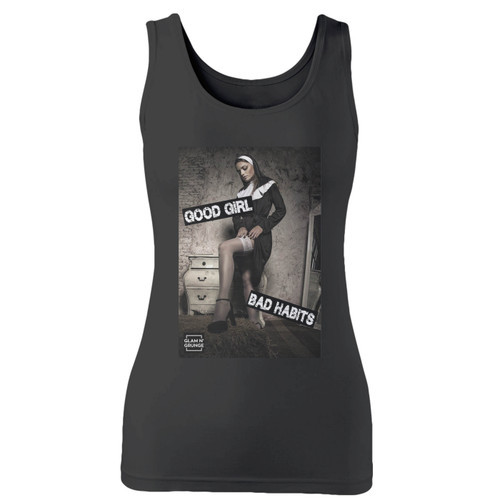 High quality print of this slim fit hot sexy nun good girl bad habits women tank top will turn heads. And bystanders won't be disappointed - the racerback cut looks good one any woman's shoulders.