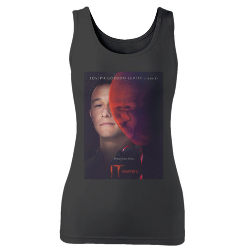 High quality print of this slim fit it chapter 2 joseph gordon-levitt women tank top will turn heads. And bystanders won't be disappointed - the racerback cut looks good one any woman's shoulders.