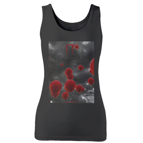 High quality print of this slim fit it chapter two 2019 women tank top will turn heads. And bystanders won't be disappointed - the racerback cut looks good one any woman's shoulders.