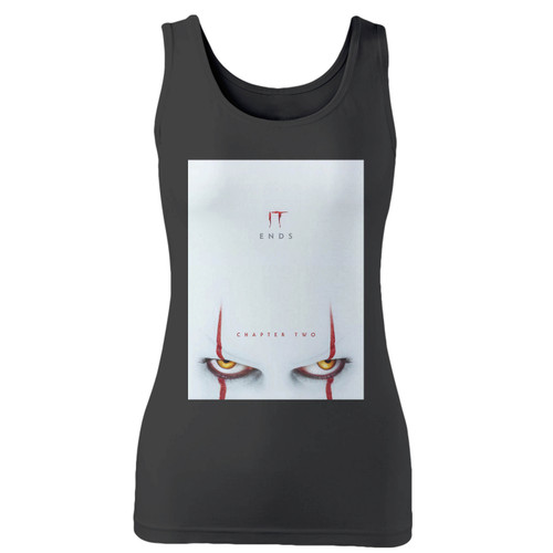 High quality print of this slim fit it chapter two cover inspired women tank top will turn heads. And bystanders won't be disappointed - the racerback cut looks good one any woman's shoulders.