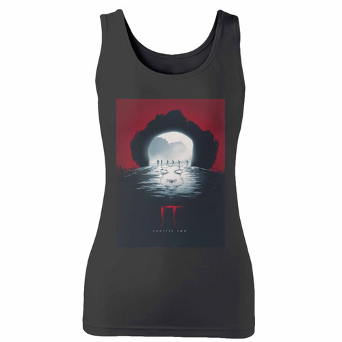 High quality print of this slim fit it chapter two pennywise clown women tank top will turn heads. And bystanders won't be disappointed - the racerback cut looks good one any woman's shoulders.