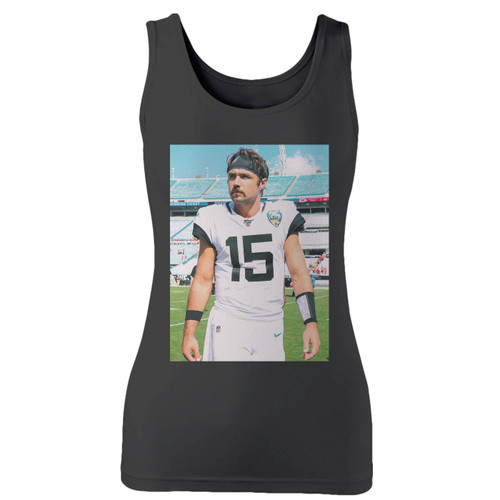 High quality print of this slim fit jags rookie qb gardner minshew women tank top will turn heads. And bystanders won't be disappointed - the racerback cut looks good one any woman's shoulders.