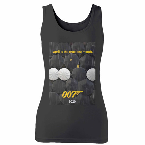 High quality print of this slim fit james bond 2020 women tank top will turn heads. And bystanders won't be disappointed - the racerback cut looks good one any woman's shoulders.