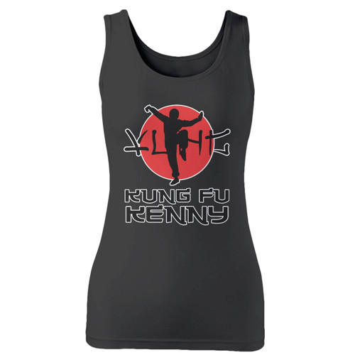 High quality print of this slim fit kung fu kenny women tank top will turn heads. And bystanders won't be disappointed - the racerback cut looks good one any woman's shoulders.