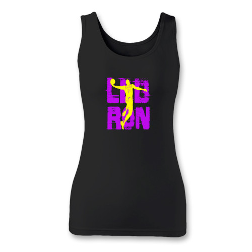 High quality print of this slim fit lebron james king james dunk women tank top will turn heads. And bystanders won't be disappointed - the racerback cut looks good one any woman's shoulders.
