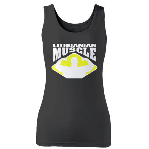 High quality print of this slim fit lithuanian muscle women tank top will turn heads. And bystanders won't be disappointed - the racerback cut looks good one any woman's shoulders.