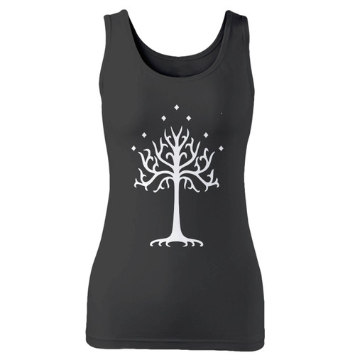 High quality print of this slim fit lord of the rings tree of gondor 1 women tank top will turn heads. And bystanders won't be disappointed - the racerback cut looks good one any woman's shoulders.