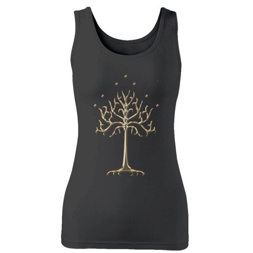 High quality print of this slim fit lord of the rings tree of gondor 2 women tank top will turn heads. And bystanders won't be disappointed - the racerback cut looks good one any woman's shoulders.