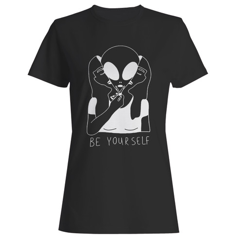 These are ufo alien girl be yourself believe trippy psychedelic women t shirt that are cute tied to the side or paired with a cardigan or jacket for a more styled look. So comfy and classic, they are sure to make your vacation extra magical.