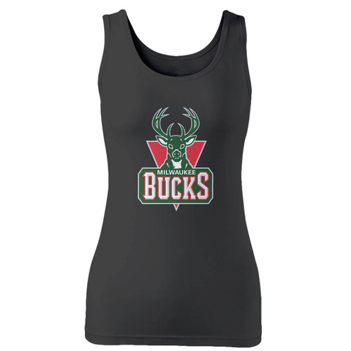 High quality print of this slim fit milwaukee bucks nba basketball logo women tank top will turn heads. And bystanders won't be disappointed - the racerback cut looks good one any woman's shoulders.