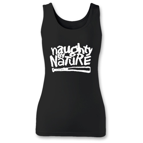 High quality print of this slim fit naughty by nature women tank top will turn heads. And bystanders won't be disappointed - the racerback cut looks good one any woman's shoulders.