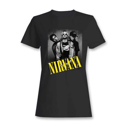 High quality print of this slim fit nirvana rock music women tank top will turn heads. And bystanders won't be disappointed - the racerback cut looks good one any woman's shoulders.