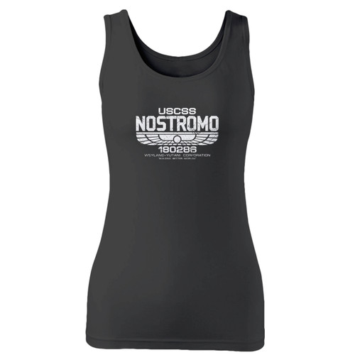 High quality print of this slim fit nostromo 180286 alien film movie uscss weyland yutani sci fi women tank top will turn heads. And bystanders won't be disappointed - the racerback cut looks good one any woman's shoulders.