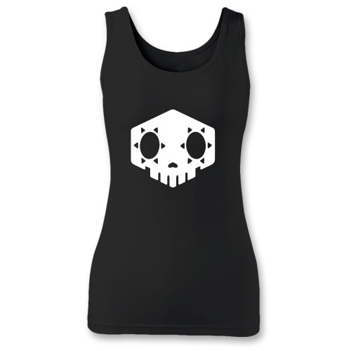 High quality print of this slim fit overwatch sombra skull women tank top will turn heads. And bystanders won't be disappointed - the racerback cut looks good one any woman's shoulders.