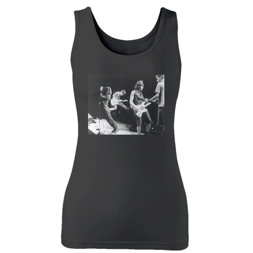 High quality print of this slim fit pearl jam album tour concert 90's rock band women tank top will turn heads. And bystanders won't be disappointed - the racerback cut looks good one any woman's shoulders.