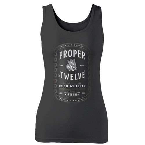 High quality print of this slim fit proper twelve irish whiskey conor mcgregor women tank top will turn heads. And bystanders won't be disappointed - the racerback cut looks good one any woman's shoulders.