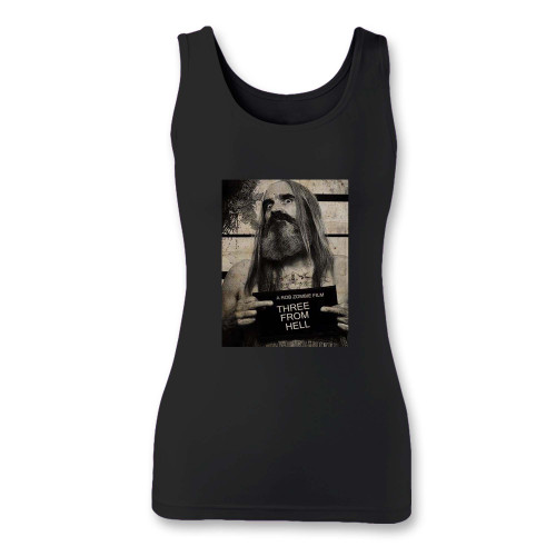 High quality print of this slim fit rob zombie three from hell women tank top will turn heads. And bystanders won't be disappointed - the racerback cut looks good one any woman's shoulders.