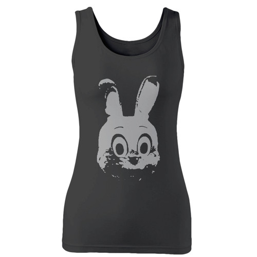 High quality print of this slim fit robbie the rabbit silent hill horror scary game women tank top will turn heads. And bystanders won't be disappointed - the racerback cut looks good one any woman's shoulders.