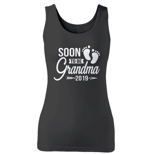 High quality print of this slim fit soon to be grandma 2019 women tank top will turn heads. And bystanders won't be disappointed - the racerback cut looks good one any woman's shoulders.