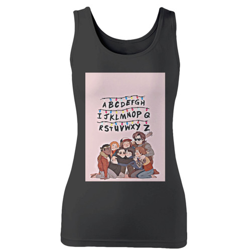 High quality print of this slim fit stranger thing women tank top will turn heads. And bystanders won't be disappointed - the racerback cut looks good one any woman's shoulders.