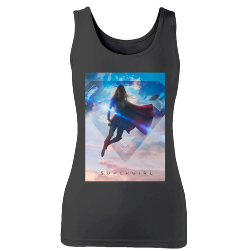 High quality print of this slim fit supergirl logo dc tv series women tank top will turn heads. And bystanders won't be disappointed - the racerback cut looks good one any woman's shoulders.