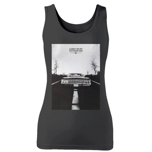 High quality print of this slim fit supernatural carry on my wayward son women tank top will turn heads. And bystanders won't be disappointed - the racerback cut looks good one any woman's shoulders.