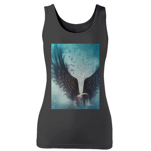 High quality print of this slim fit supernatural castiel art women tank top will turn heads. And bystanders won't be disappointed - the racerback cut looks good one any woman's shoulders.