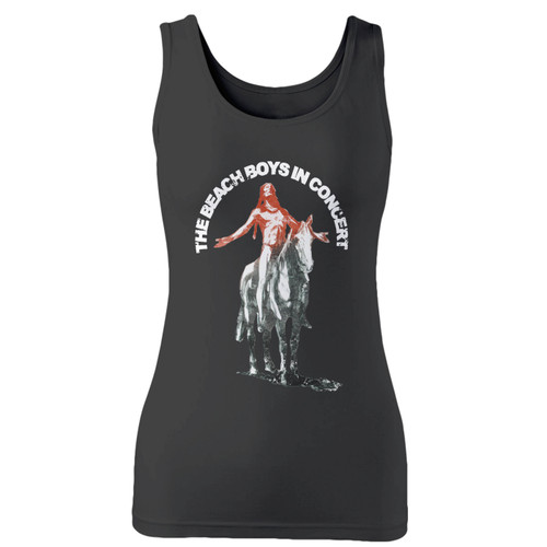 High quality print of this slim fit the beach boys in concert women tank top will turn heads. And bystanders won't be disappointed - the racerback cut looks good one any woman's shoulders.