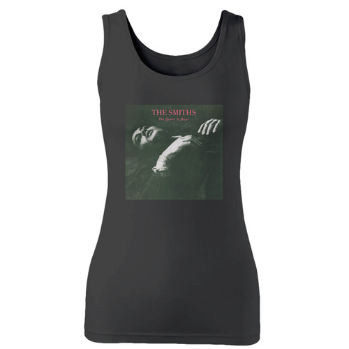 High quality print of this slim fit the smiths queen is dead morrissey women tank top will turn heads. And bystanders won't be disappointed - the racerback cut looks good one any woman's shoulders.