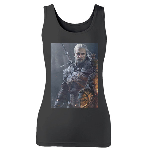 High quality print of this slim fit the witcher geralt women tank top will turn heads. And bystanders won't be disappointed - the racerback cut looks good one any woman's shoulders.