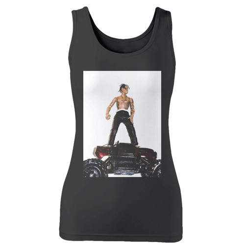 High quality print of this slim fit travis scott rodeo album women tank top will turn heads. And bystanders won't be disappointed - the racerback cut looks good one any woman's shoulders.