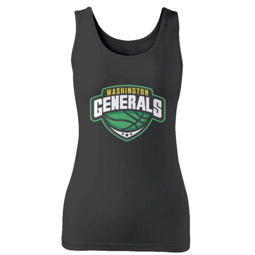High quality print of this slim fit washington generals basketballl women tank top will turn heads. And bystanders won't be disappointed - the racerback cut looks good one any woman's shoulders.