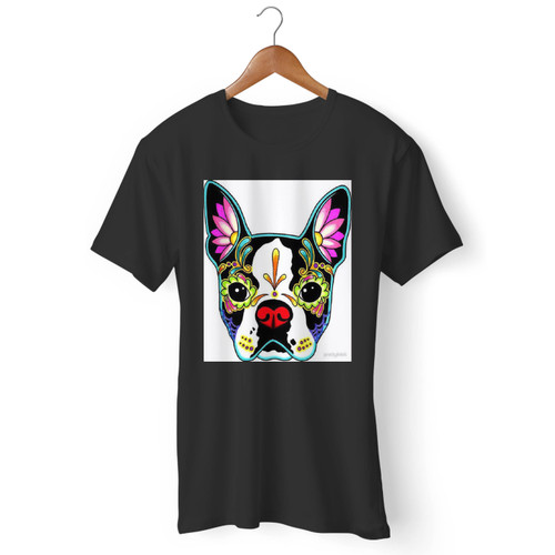 Day Of The Dead Dog Sugar Skull Men T Shirt