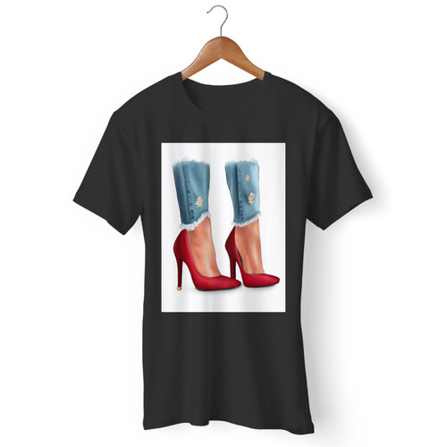 Fashion Red Heels Men T Shirt