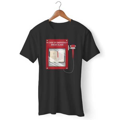 In Case Of Emergency Break Glass Funny Bible Men T Shirt