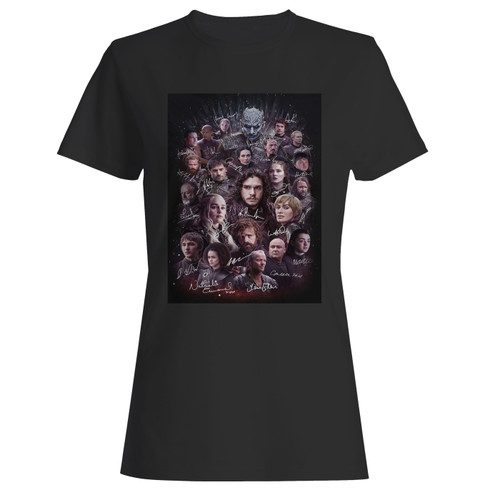 These are game of thrones character signature women t shirt that are cute tied to the side or paired with a cardigan or jacket for a more styled look. So comfy and classic, they are sure to make your vacation extra magical.