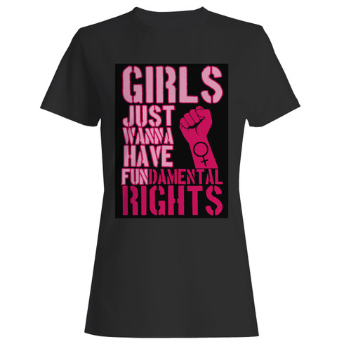 These are girls just wanna have fun damental human rights quote women t shirt that are cute tied to the side or paired with a cardigan or jacket for a more styled look. So comfy and classic, they are sure to make your vacation extra magical.