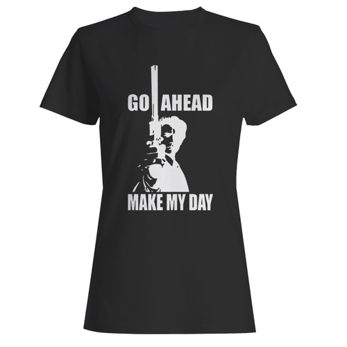 These are go ahead make my day women t shirt that are cute tied to the side or paired with a cardigan or jacket for a more styled look. So comfy and classic, they are sure to make your vacation extra magical.