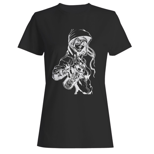 These are graffiti tag skeleton ghetto women t shirt that are cute tied to the side or paired with a cardigan or jacket for a more styled look. So comfy and classic, they are sure to make your vacation extra magical.