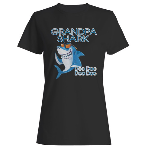 These are grandpa shark doo doo doo women t shirt that are cute tied to the side or paired with a cardigan or jacket for a more styled look. So comfy and classic, they are sure to make your vacation extra magical.